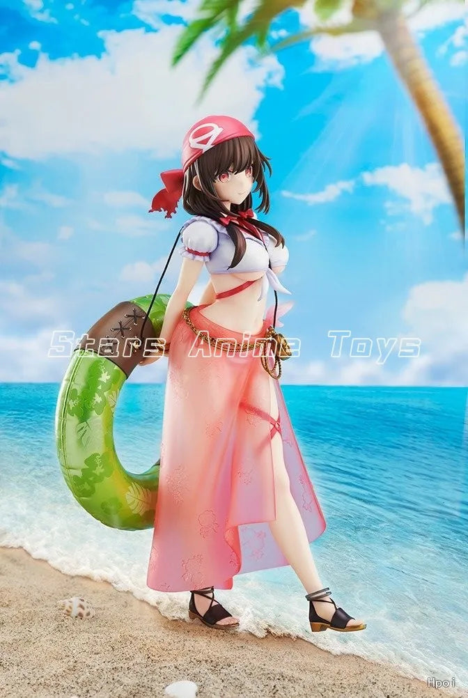 Original KADOKAWA KDcolle Kono Subarashii Sekai Ni Shukufuku O! Yunyun Role Playing on The Beach 1/7 Animation Figure Toys Model