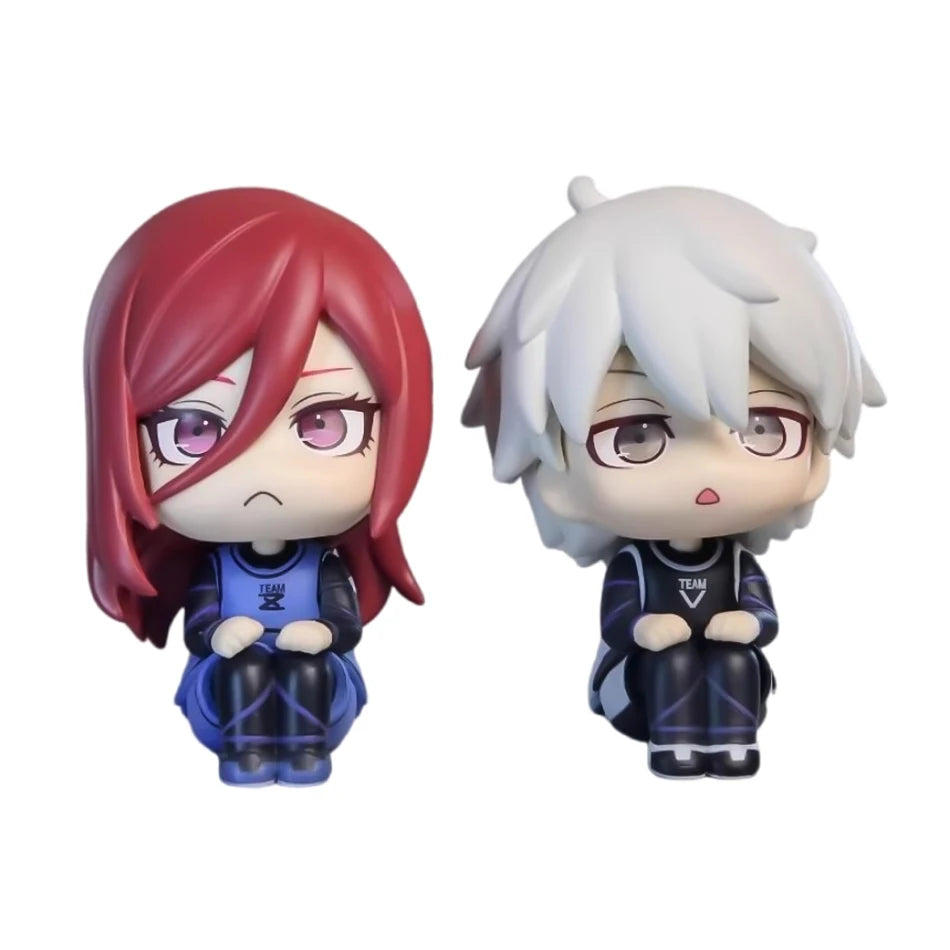 Anime10cm ‌BLUE LOCK Haikyuu!! Sitting Posture Cartoon Cute Figure Model Collection Desktop Ornament Kids Toys Gifts