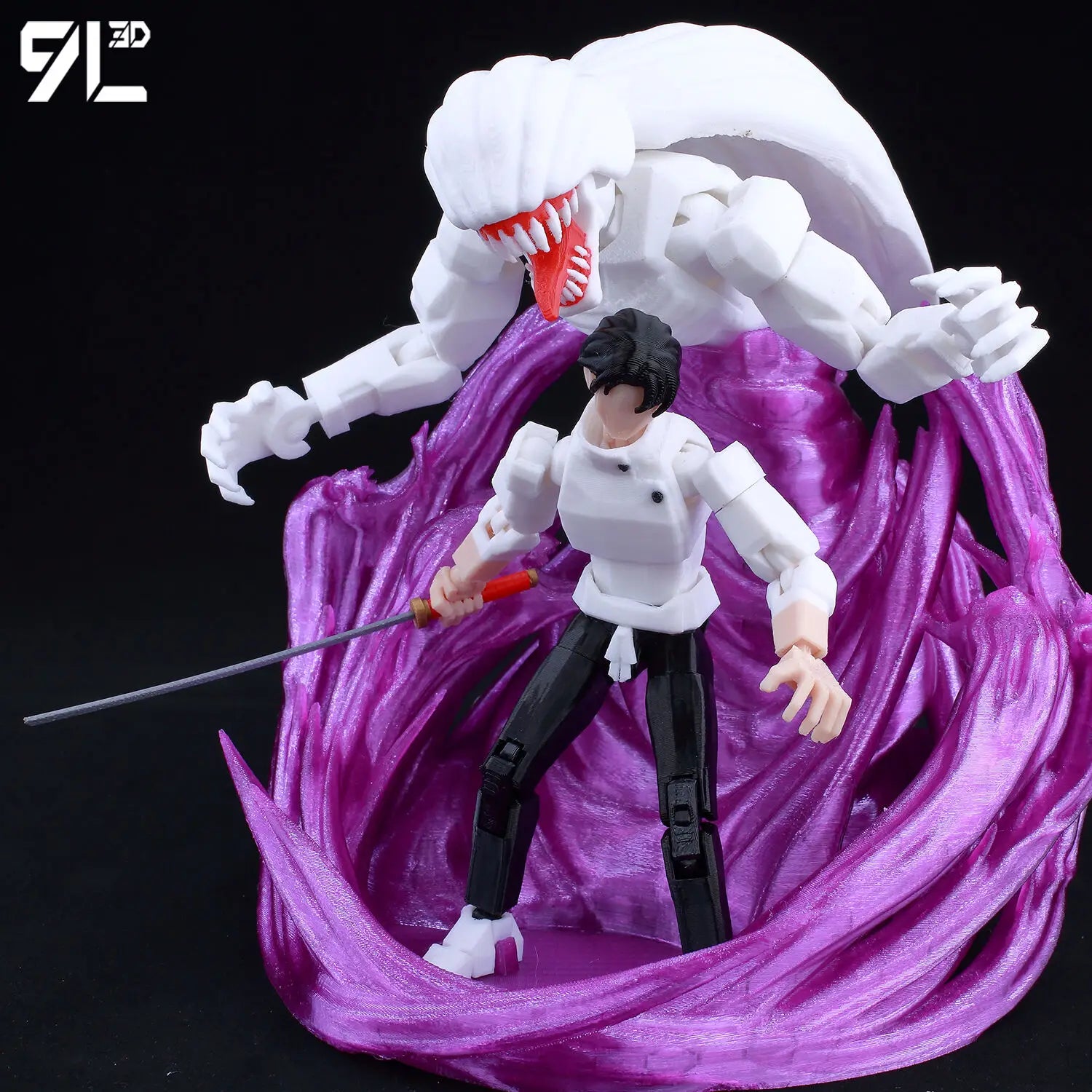 9L3D Printed Jujutsu Kaisen Mahoraga Figure Dummy13 Lucky13 Multi-Jointed Poseable Anime Model Collectible Toy Gift
