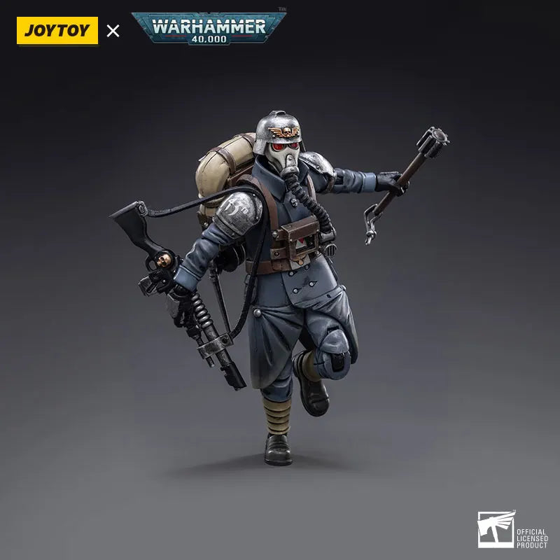 JOYTOY Warhammer 40k 1/18 Action Figures Anime 10.3cm Astra Militarum Death Korps of Krieg Veteran Squad Guardsman