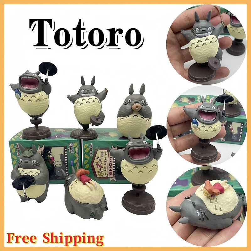 2025 New Hot Hayao Miyazaki Anime Peripheral 6pcs Totoro Surprise Blind Box Desktop Ornament Figure Birthday Gift Toy Model