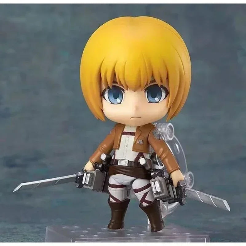 Anime 2000# Eren Figures Attack on Titan Action Figures Erwin Smith 775 Dolls Q Version 435# Armin Arlert 10cm PVC Toys Gifts