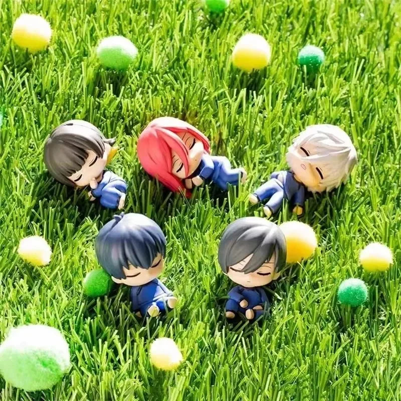 5pcs Q Chigiri Hyoma Figure Blue Lock Sleeping Figures Isagi Yoichi Dolls Nagi Seishiro Rin Itoshi Figurine PVC Collection Toy