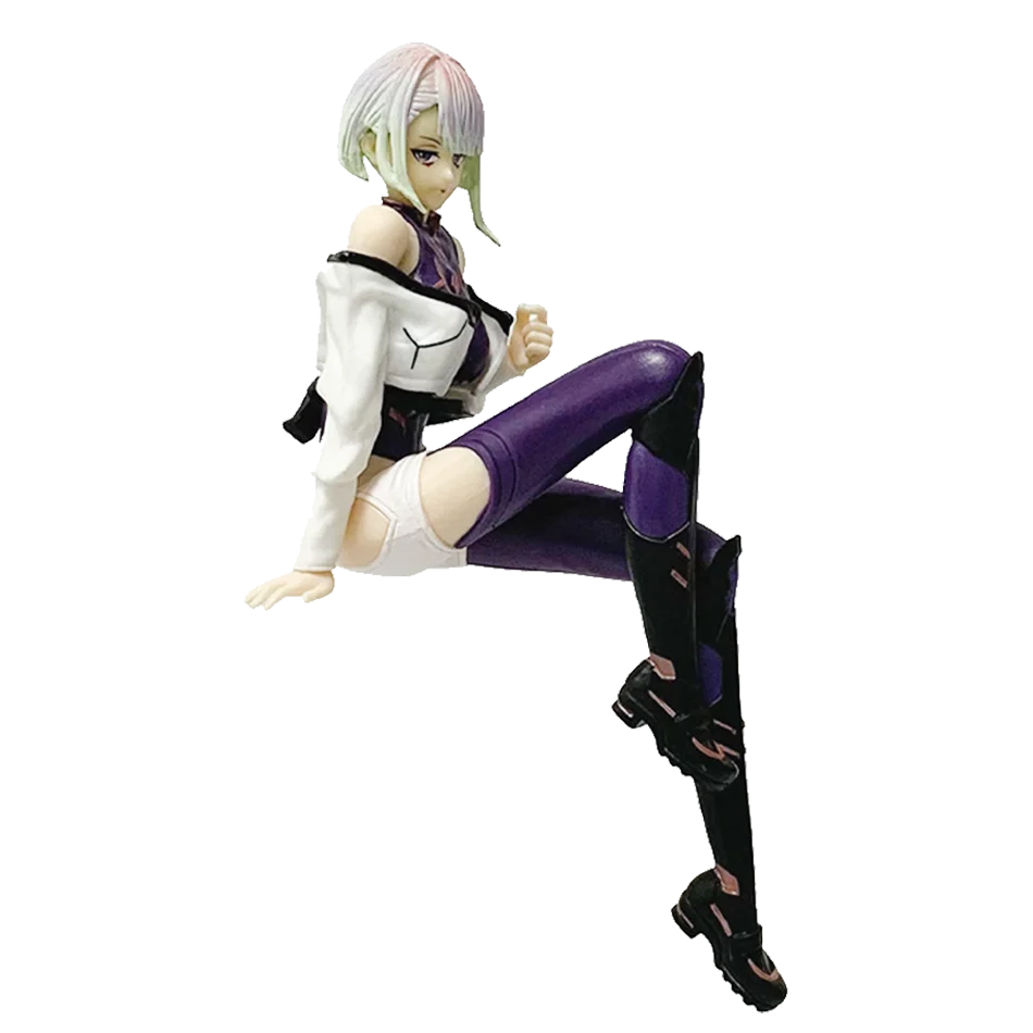 Anime Game Figure 17CM Seated Position Lucy Rebecca Model Toy Birthday Gift Collection Aciton Figure Desk Decoration Gift