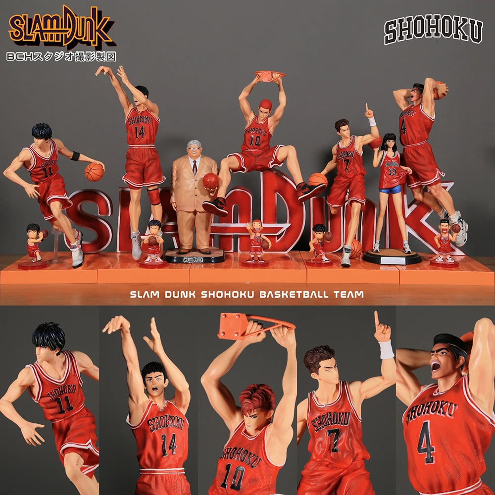 Anime Slam Dunk GK Kaede Rukawa Sakuragi Hanamichi Hisashi Mitsui Ryota Miyagi Takenori Akagi Action Figures 30CM PVC Model Toy