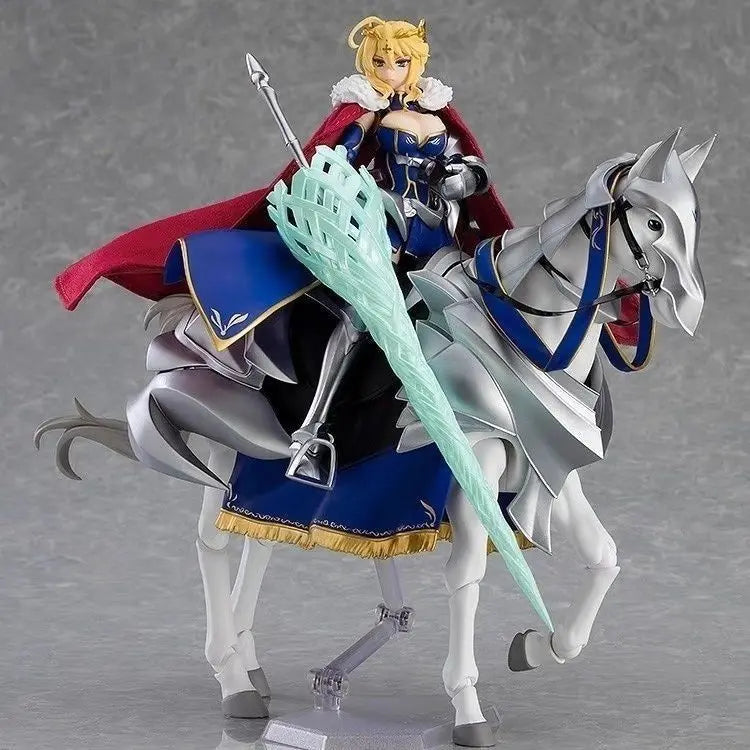 Fate/stay night Anime Figure Altria Pendragon Action Action with Armored Warhorse Figma 568 Dx Figurine Collection Ornament Gift