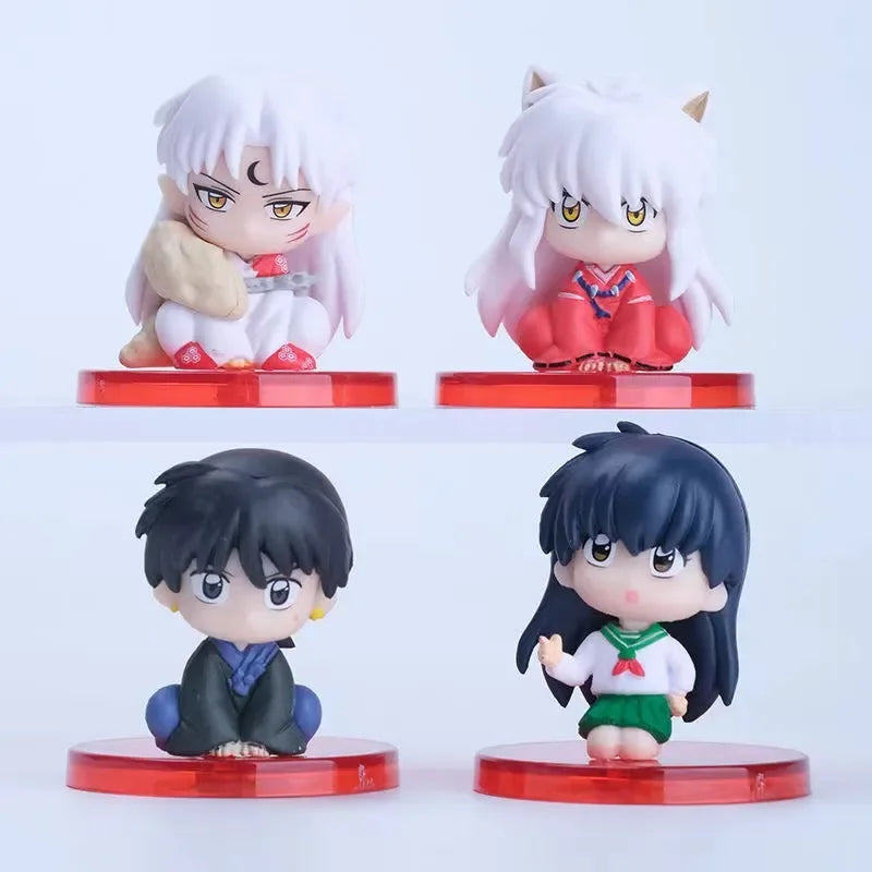 Q version Cute Inuyasha figure decoration blind box Sesshomaru Kagome model new sitting figure Gifts suitable for all ages