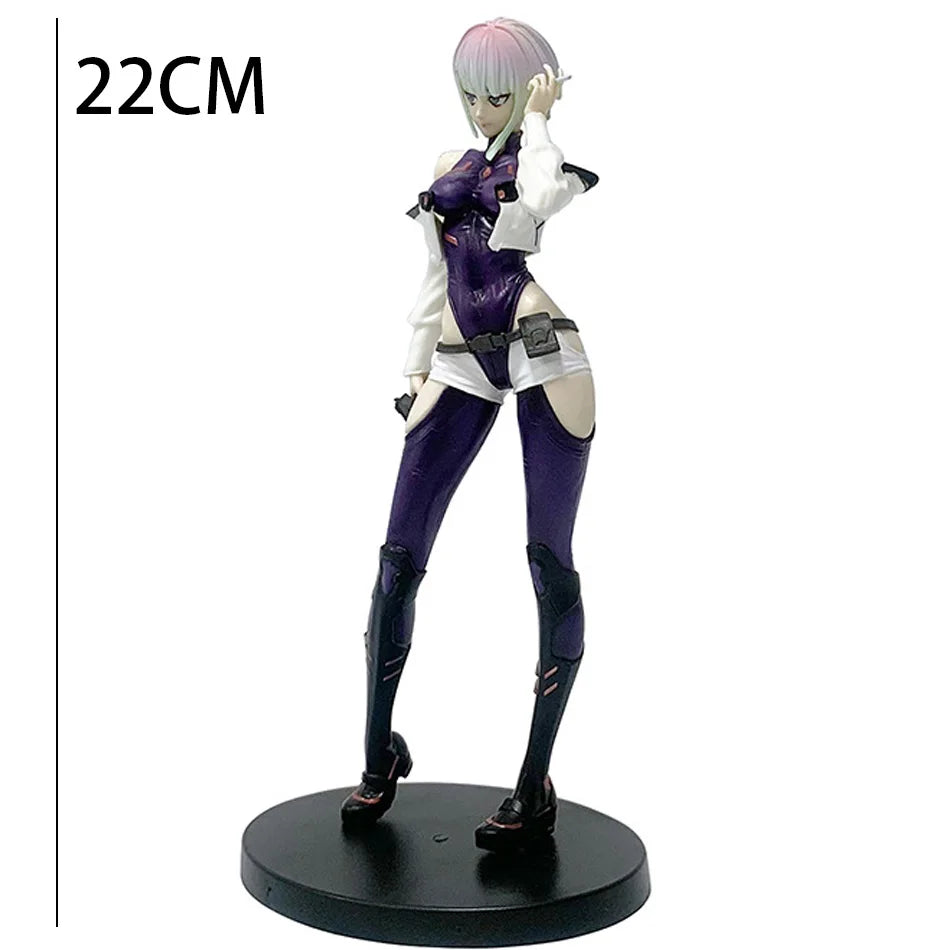 Four Anime Figure Cyberpunk Lucy Rebecca David Martinez Johnny Silverhand Action Figure Toys