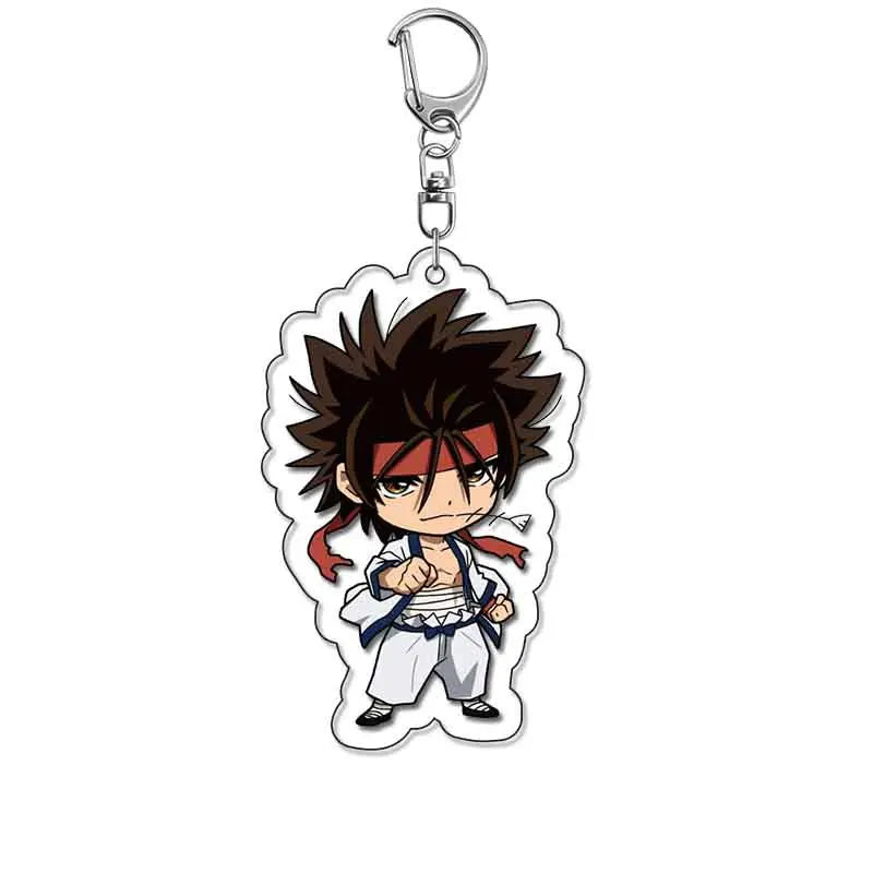 Rurouni Kenshin Acrylic Keychain Jewelry Campus Related Products Cultural Creativity Friends Gift Bag Charms Llavero Collection