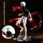 22cm Tokyo Ghoul Kaneki Ken Figure Mask Model Doll Anime Two Heads Statue Ornament Cool Fight Toys Figure Statue Toys Deco