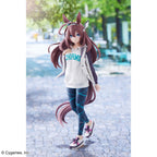 In Stock Bandai Banpresto Original Uma Musume Pretty Derby Mihono Bourbon Figure Casual Wear Version Decoration Figure 18Cm