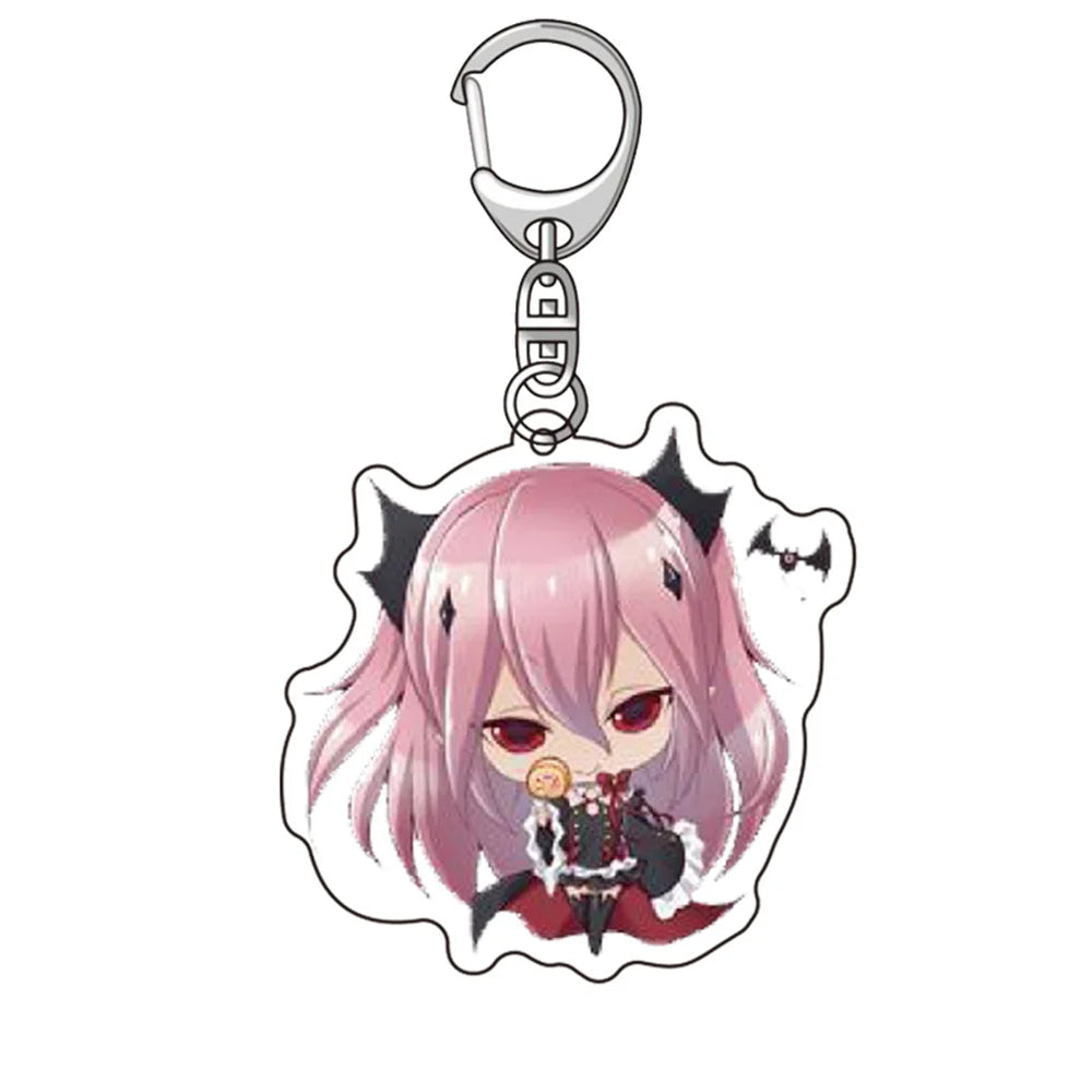 6CM Anime Seraph of the End Acrylic Keychain Model Cosplay Charm Characters Ornament Accessories Goods Collection Gifts
