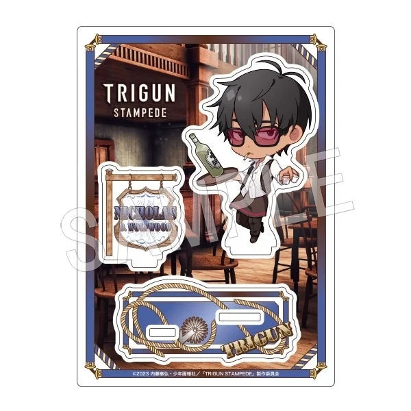 Anime Trigun Stampede Plate Desk Decor Nicholas D. Wolfwood Collection Ornament Vash The Stampede Acrylic Standing Model Gifts