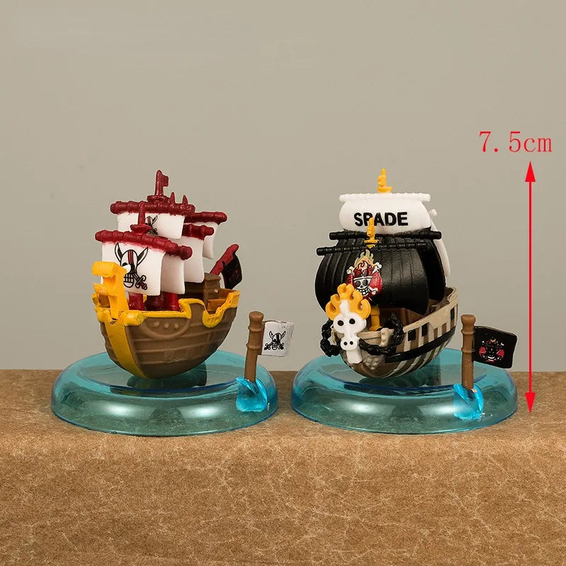 8cm 8pcs/set Anime One Piece Figure Luffy Zoro Sanji Mini Pirate Ship Action Figure PVC Model Doll Collection Toy Gift Kids
