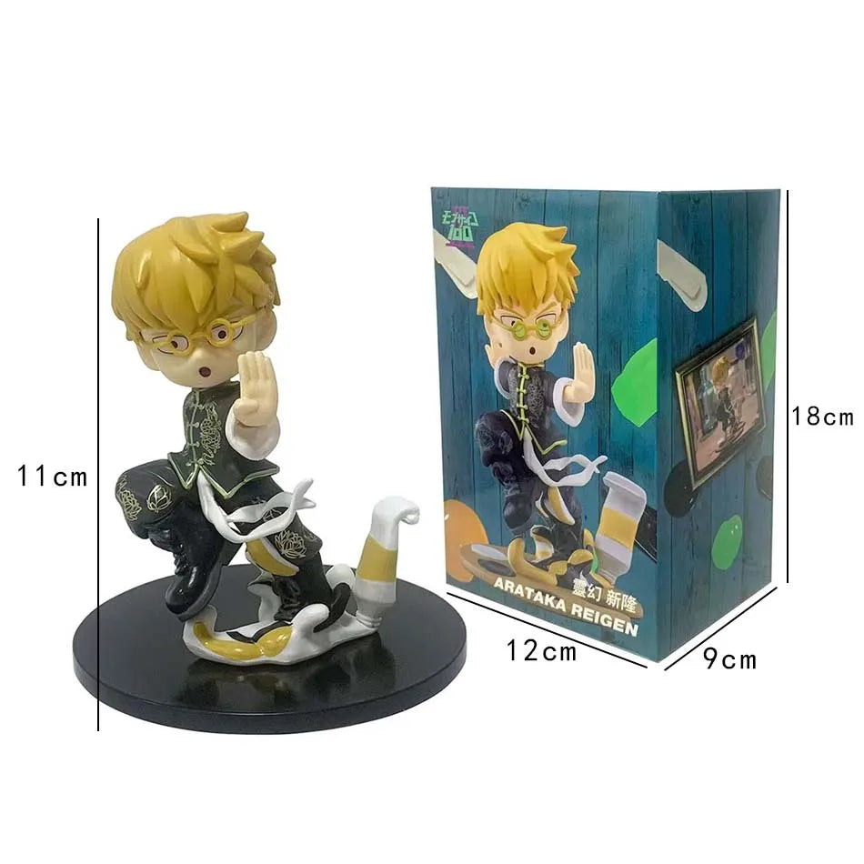 Hot sold Mr. ONE Created youth comics Mob Psycho 100、Reigen Arataka Maofu Yingshan PVC Statue Model Doll Decoration Toy gifts
