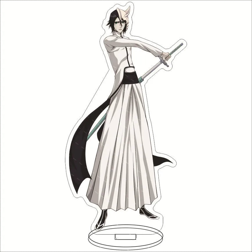 Anime BLEACH Acrylic Stand Manga Figures Kurosaki Ichigo Miniatures Figurines Garage Kits Model Toys GK Ornaments Decoration