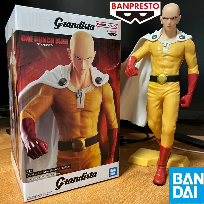 In Stock Original BANDAI BANPRESTO Grandista ONE PUNCH-MAN Saitama PVC Anime Figures Action Figure Model Toys