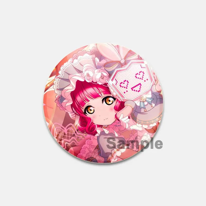 Anime Love Live! Brooch for Backpack Cartoon Figure Honoka Kousaka/Maki Nishikino Lapel Pins Badge Accessorie Clothes Decoration