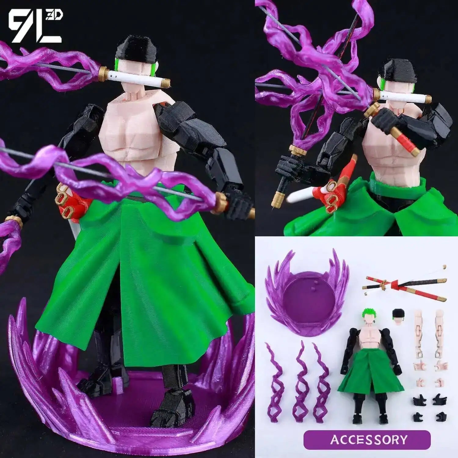 9L3D Printed Anime One Piece Naruto Demon Slayer Dummy13 Lucky T13 Movable Shapeshift Action Figures Mannequin Toys Collectors
