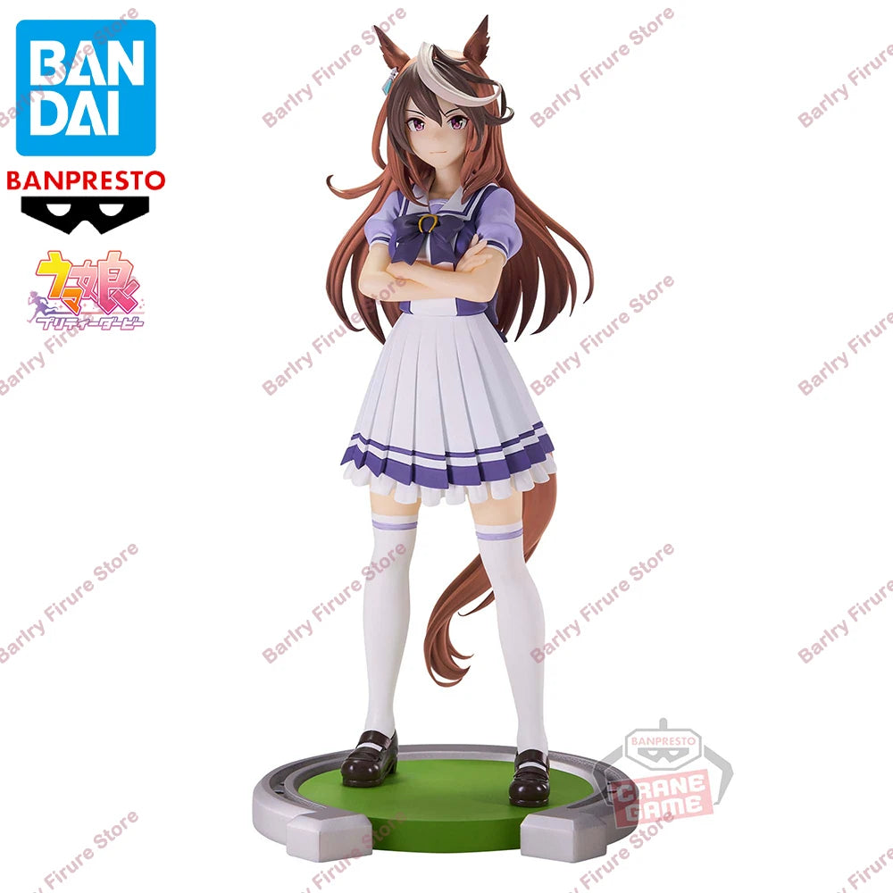 Original Genuine BANDAI BANPRESTO Uma Musume Pretty Derby Symboli Rudolf Anime Figure Boxed Premium Table Ornament Model Toys