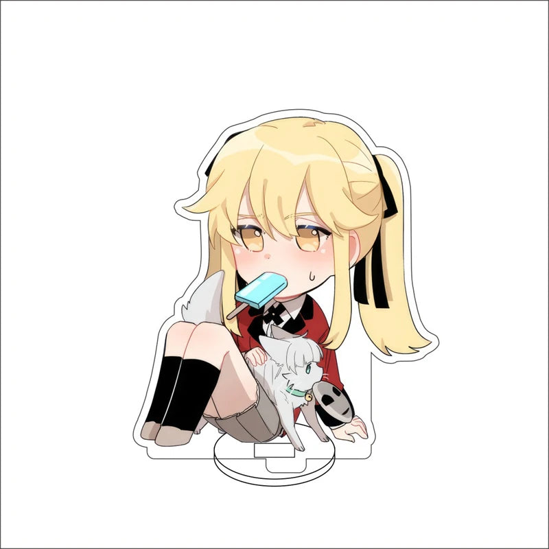 Anime Kakegurui Acrylic Standee Mary Saotome & Yumeko Jabami 10cm Mini Figure  Collectible Plate, Fan Decor, Gifts