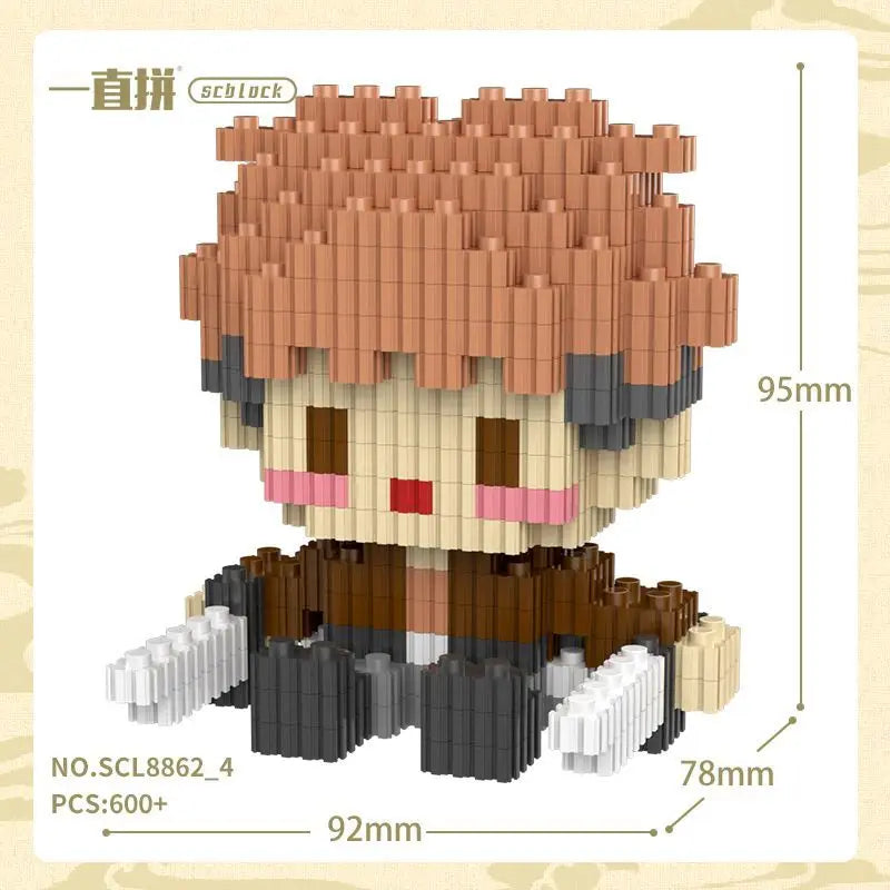 Attack on Titan Assembled Model Anime Eren Jaeger Action Figure DIY Ornaments Mikasa Ackerman Educational Toys Birthday Gifts
