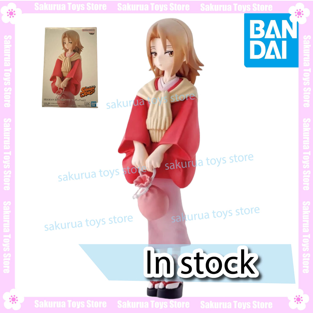 In Stock Bandai Genuine Shaman King 2021 Osama Anna 2 Scenery Figure Animation Peripheral Action Figure Collection Gift