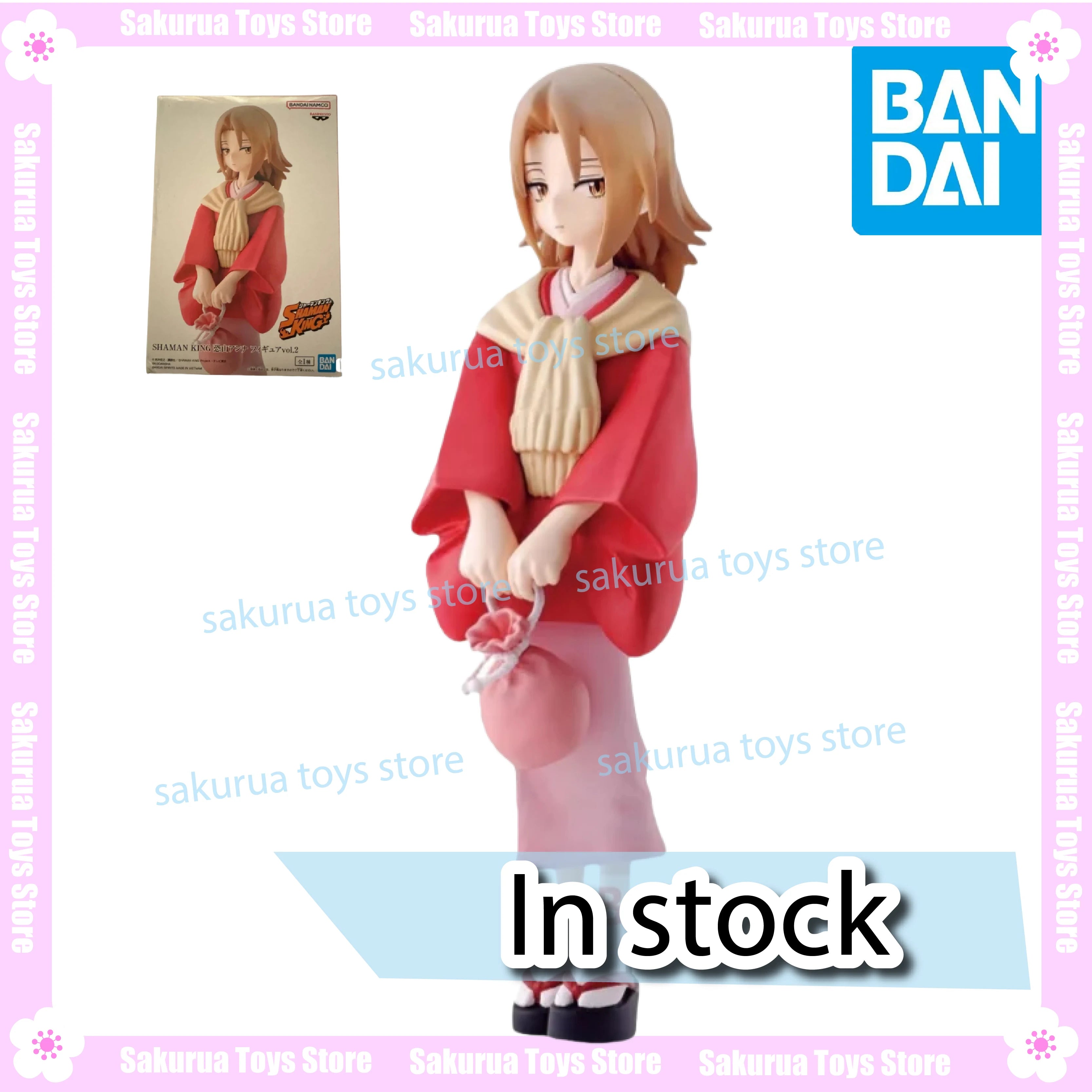 In Stock Bandai Genuine Shaman King 2021 Osama Anna 2 Scenery Figure Animation Peripheral Action Figure Collection Gift