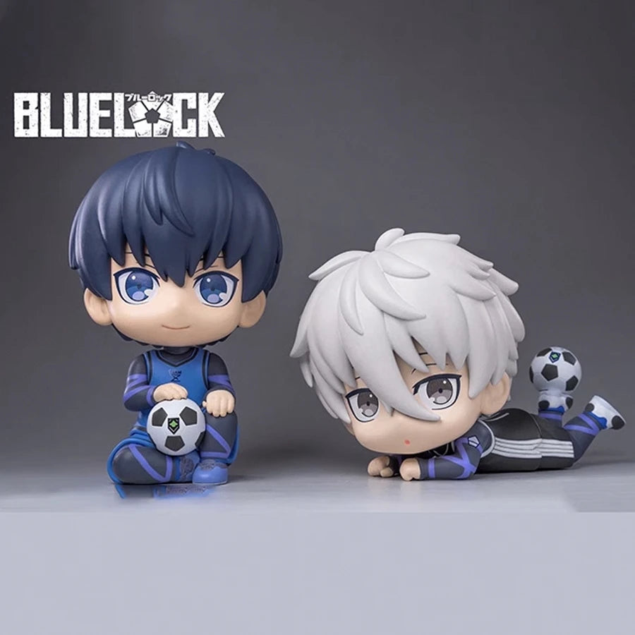 9cm Blue Lock Anime Figure Q Version Nagi Seishirou Action Figure Kawaii Isagi Yoichi Figurine PVC Collection Model Doll Toys