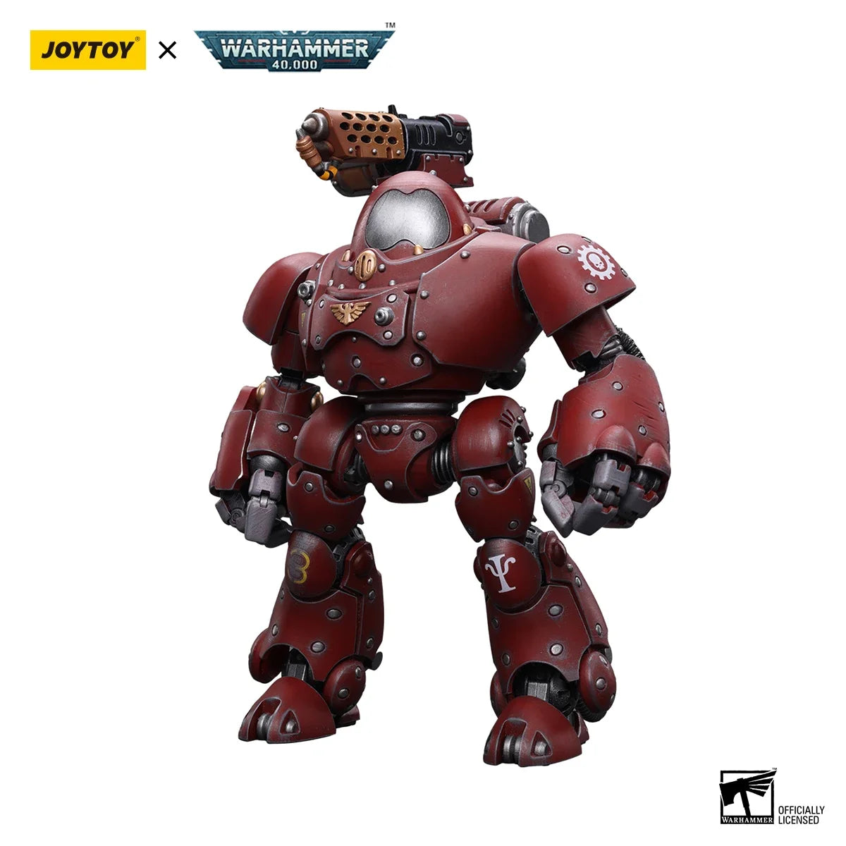 JOYTOY Warhammer 40k 1/18 Action Figures Mecha Anime Adeptus Mechanicus Kastelan Robot with Incendine Combustor