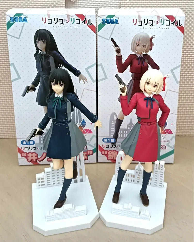 Sega Luminasta Lycoris Recoil Nishikigi Chisato Inoue Takina Wafuku Travel Ver. Pvc Anime Action Figures Model Collection Toys