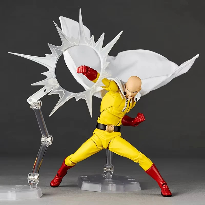 Kaiyodo One Punch Man Saitama Action Figures Amazing Yamaguchi Revoltech Saitama Collection Room Decora Desk Toys Halloween Gift