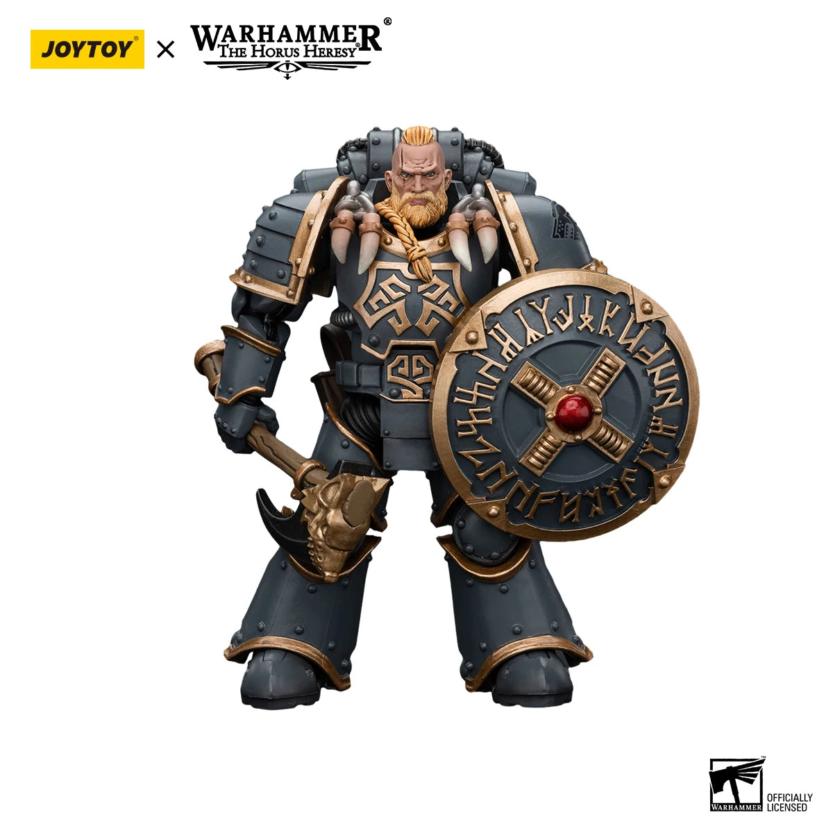 JOYTOY Warhammer 40k 1/18 Action Figures Anime 12cm Space Wolves Grey Slayer Pack