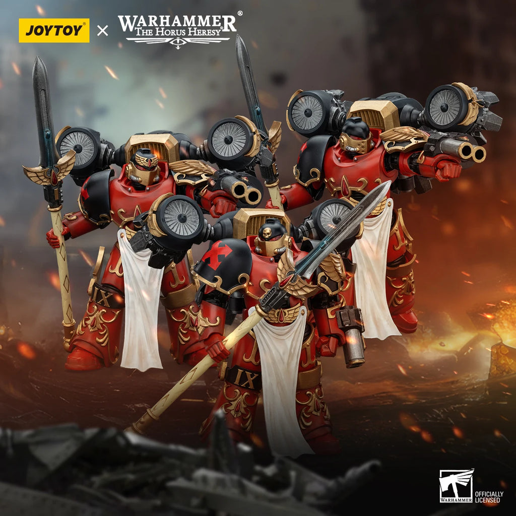 JOYTOY Warhammer 40k 1/18 Action Figures Anime 12.1cm Blood Angels Dawnbreaker Cohort Dawnbreaker Champion