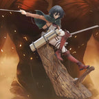 29cm 11.4 inch Anime Mikasa Ackerman Figures Pvc Statue Desktop Ornamen Collection Statue Model Decoration Room Desk Toys Childr