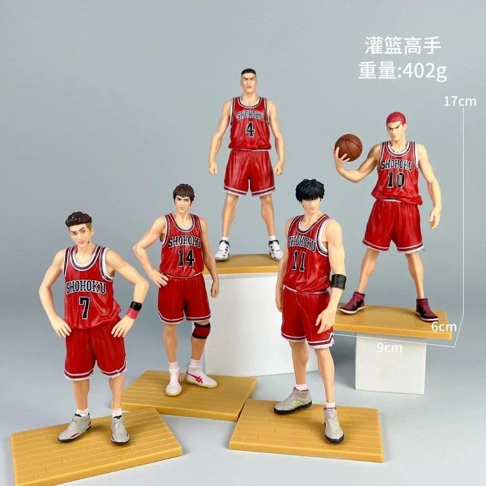 Anime Figures Gk Standing Figures Of Sakuragi Hanamichi, Rukawa Kaede Mitsui Hisashi From The Shohoku Team PVC Model Toy Gifts