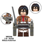 Attack on Titan Action Figure Toys for Boys Girls Eren Jaeger Model Ornament Mikasa Levi Ackerman Desktop Decor Birthdays Gifts