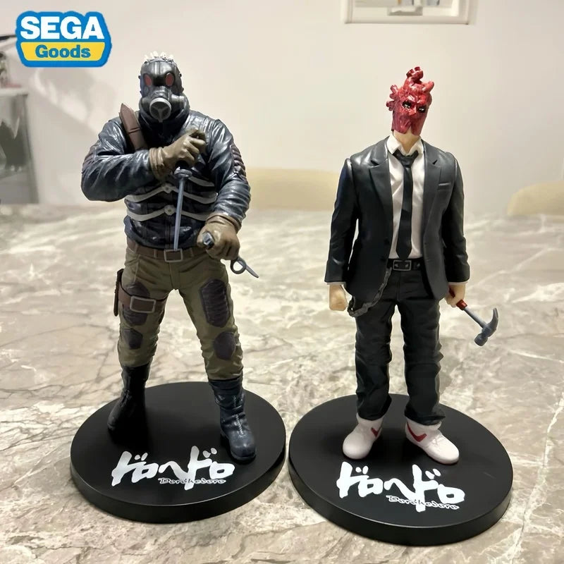 Sega Original In Stock Dorohedoro Kaiman Lizard Head Gas Mask Action Figure Pvc Desktop Ornament Model Collection Toys Gifts