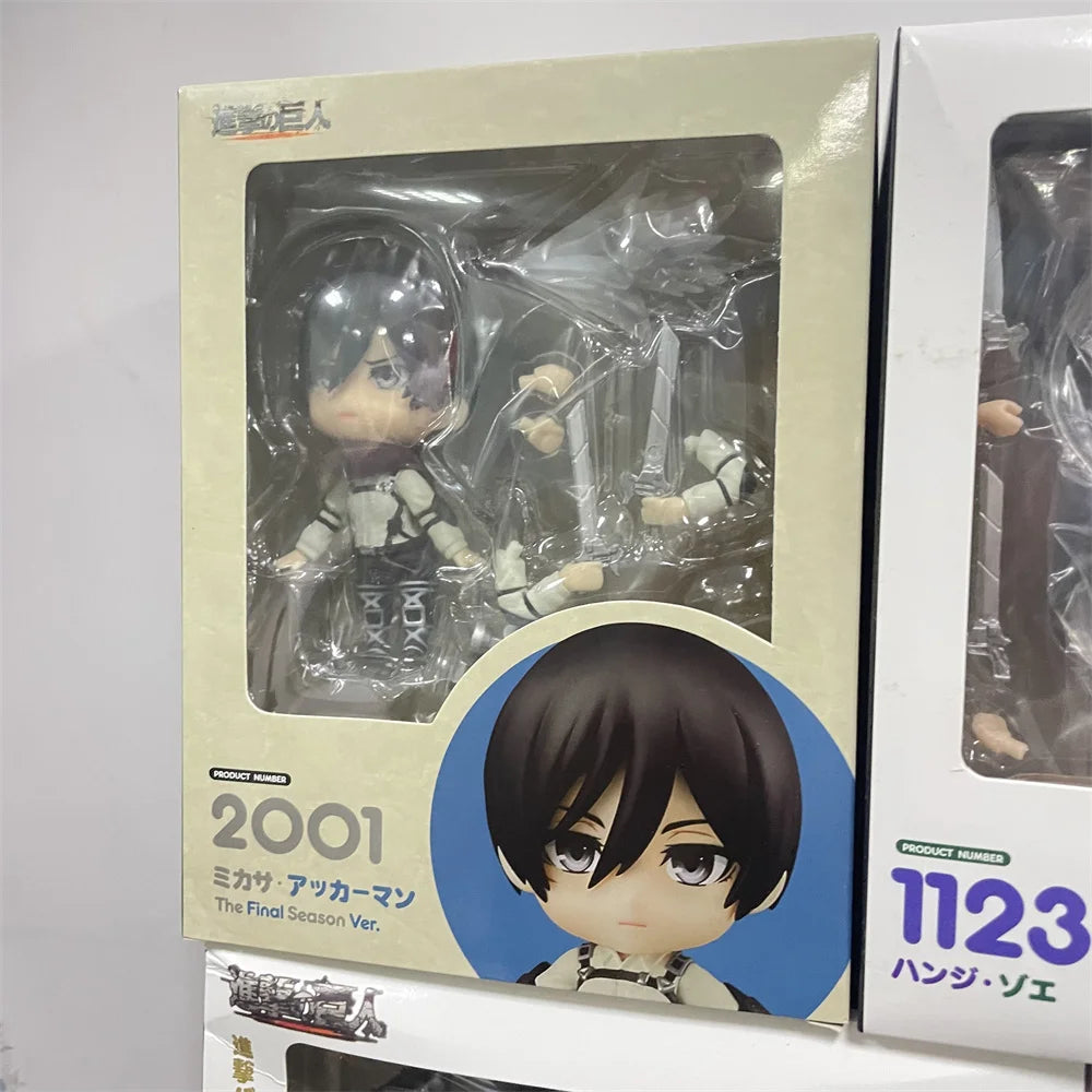Anime Figures Attack on Titans Mikasa 365 Eren Levi Ackerman Erwin Smith Hange Zoe Reiner Braun Action Figurine PVC Toys Model