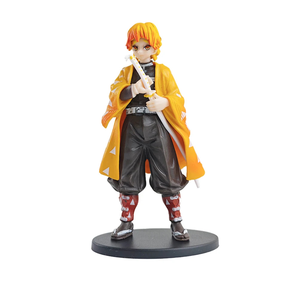 In Stock 16CM Anime Demon Slayer Kimetsu No Yaiba Figure Kamado Tanjirou Action Figure Agatsuma Zenitsu Nezuko PVC Model Toys