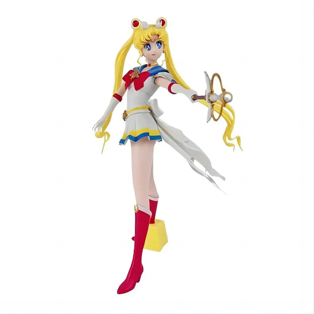 Cute Sailor Moon Anime Figure Kawaii Sailor Saturn Mars Mercury Jupiter Venus Action Figurine Collectible Kids Toys Model Gifts