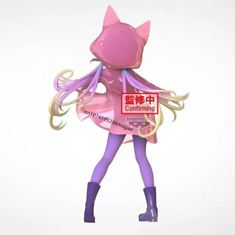 Original Bandai Banpresto NO GAME NO LIFE Shiro ESPRESTO Glittery raincoat Anime Action Figures Model Issues Collected items