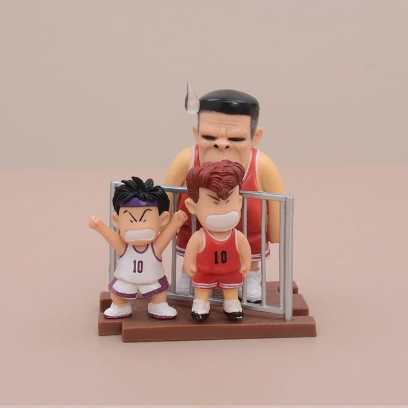 5pcs Slam Dunk Anime Figure Set - Sakuragi Hanamichi And Rukawa Kaede Statues for Boys Desktop Collection Ornament Gifts