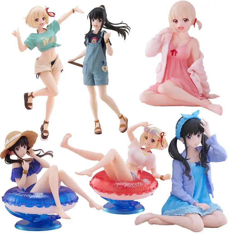 Genuine Taito Lycoris Recoil AFG DC Coreful Figure Loungewear Hawaii Ver Inoue Takina Nishikigi Chisato Anime Figure Model Gift
