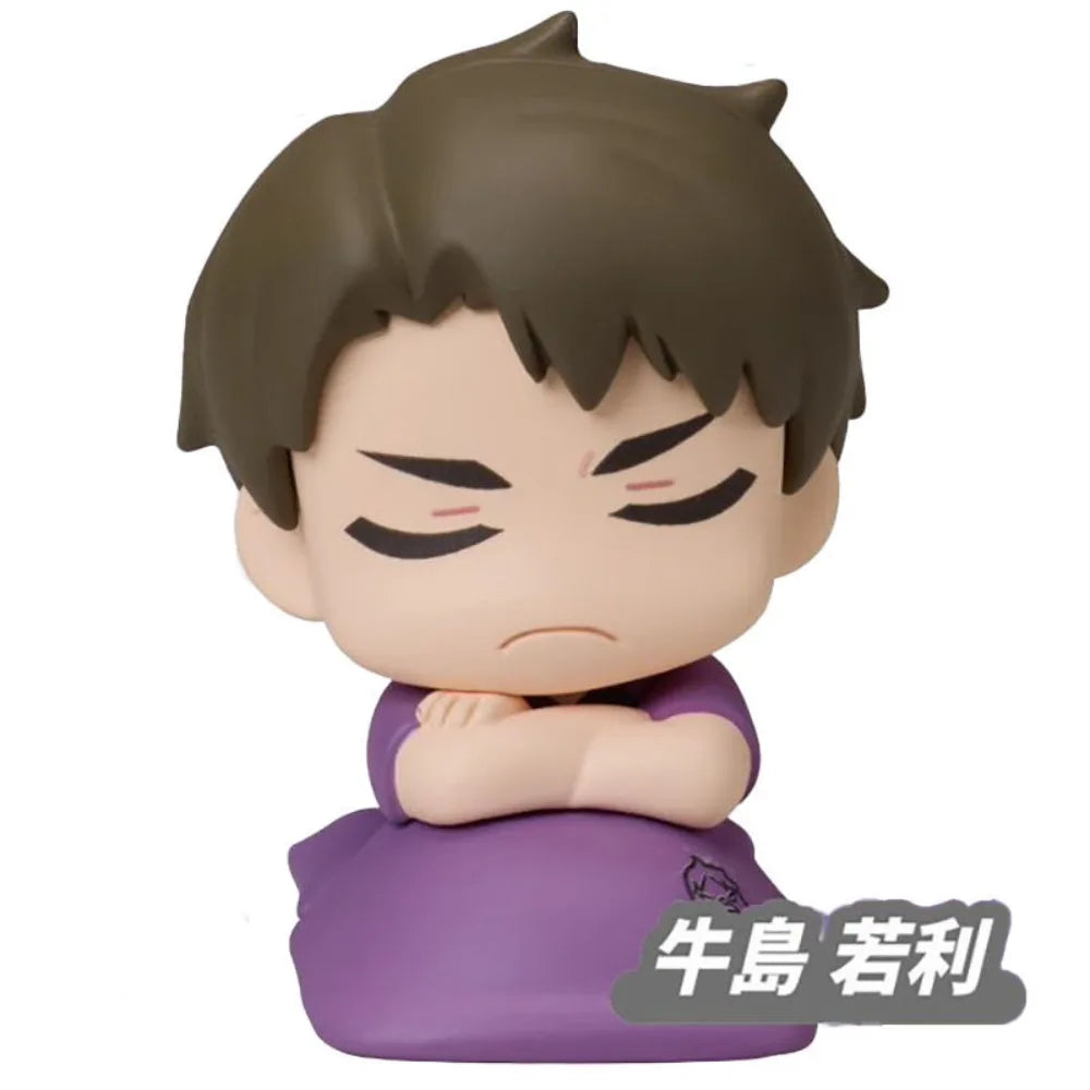 Anime Haikyuu Gashapon Toys Sleep Styling Vol.2 Oikawa Tooru Ushijima Wakatoshi Akaashi Keiji Cute Figure Model Dolls Gifts