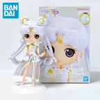Original Bandai Sailor Moon Figure Q Posket Tsukino Usagi Cosmos Princess Ver Collection Customization Model Action Figurine