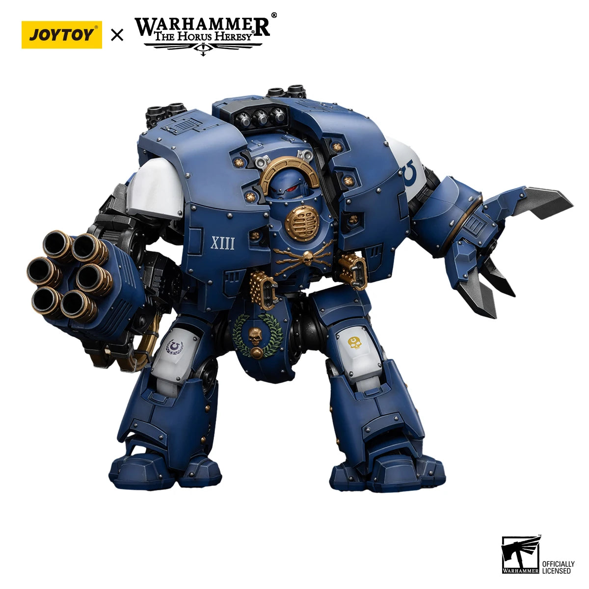 JOYTOY Warhammer 1/18 Action Figures Mecha 28.6cm Ultramarines Leviathan Dreadnought with Cyclonic Melta Lance and Siege Claw