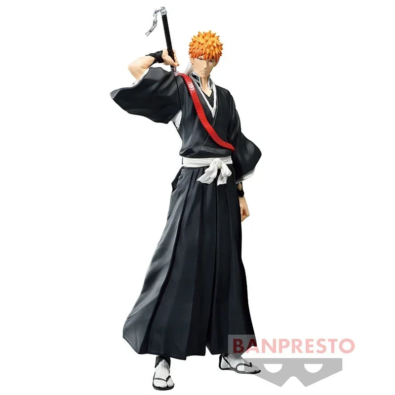 Original Bandai BLEACH Solid and Souls Bleach Unohana Retsu Inoue Orihime Zaraki Kenpachi Abarai Renji Anime Figure Model Toys