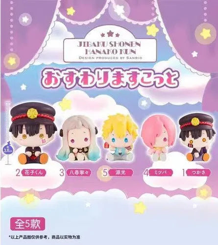 Action Jibaku Shounen Hanako-kun Gashapon Toys Yashiro Nene Minamoto Kou Mitsuba Sousuke Yugi Tsukasa Mini Figurine Capsule Toys