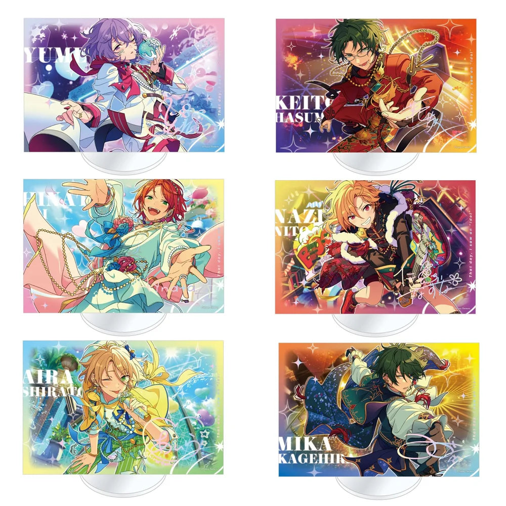 Hot Anime Store Ensemble Stars!! Wataru Hibiki Eichi Tenshouin Hokuto Hidaka Acrylic HD Figure Stand Fans Charm Gifts About15cm